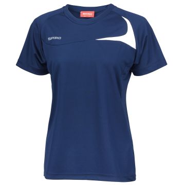 Women's Spiro dash training shirt - Navy/White - XS
