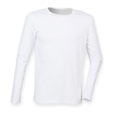 Feel good long sleeved stretch t-shirt - White - XL