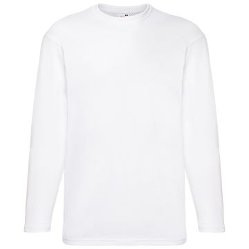 Valueweight long sleeve T - White - XL