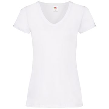Women's valueweight v-neck T - White - XS
