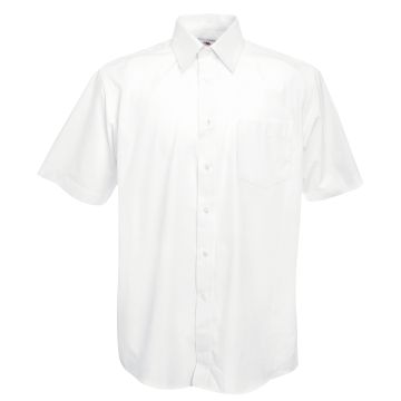 White - S - Poplin short sleeve shirt