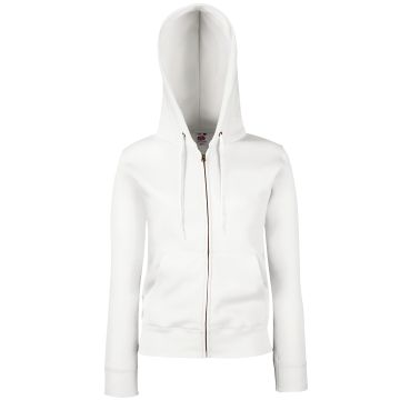 Women's premium 70/30 hooded sweatshirt jacket - White - XS