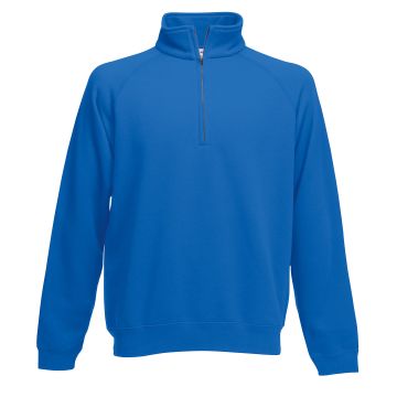 Premium 70/30 zip-neck sweatshirt - Royal Blue - XL