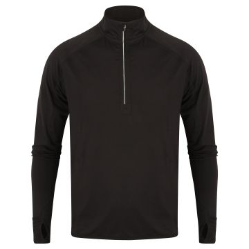 Long-sleeved � zip top - Black - XS