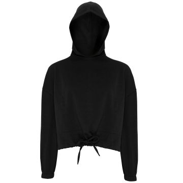 Women's TriDri� cropped oversize hoodie - Black - 2XL