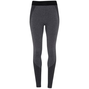 Women's TriDri� seamless '3D fit' multi-sport sculpt leggings - Black Melange - L