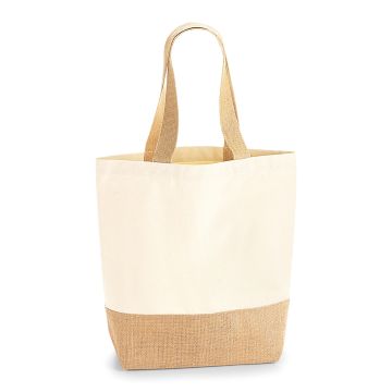 Jute base canvas shopper - Natural - One size
