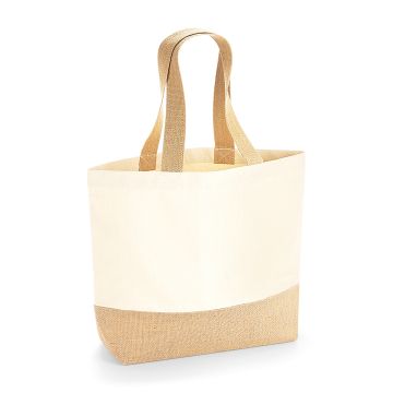 Jute base canvas tote - Natural - One size
