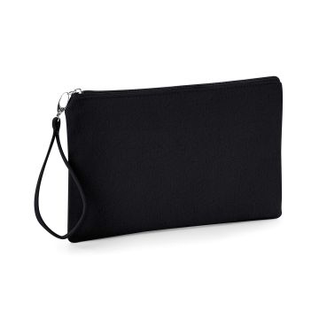 Canvas wristlet pouch - Black/Black - One size