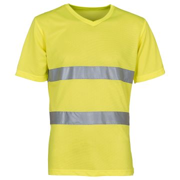 Yellow - XL - Hi-vis top cool super light v-neck t-shirt (HVJ910)