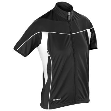 Black / White - XS - Women's Spiro bikewear full zip top