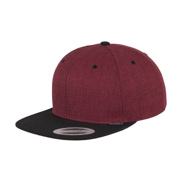 Melange 2-tone snapback (6089ML) - Red/Black - One size