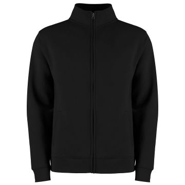 Regular fit zipped sweatshirt - Black - 2XL