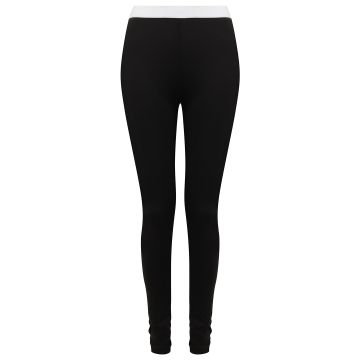 Women's fashion leggings - Black/White - L
