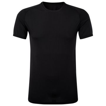 TriDri Seamless '3D fit' multi-sport performance short sleeve top - Full Black - 2XL