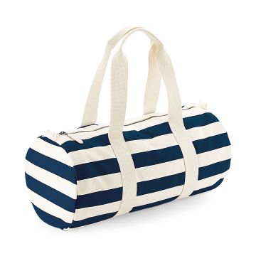 Nautical barrel bag - Natural/Navy - One size