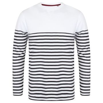 Long sleeve Breton striped T - White/Navy - XS