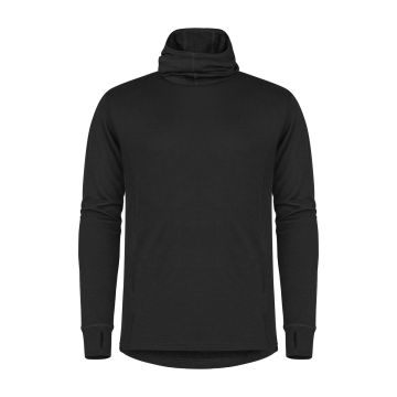 Flame Retardant Underwear Balaclava / Hood T-Shirt - black - XS