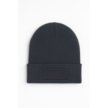Rectangular Patch Beanie - Graphite Grey - ONE