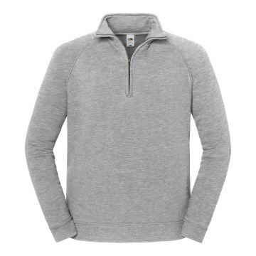 Iconic premium zip-neck sweat - Athletic Heather - S
