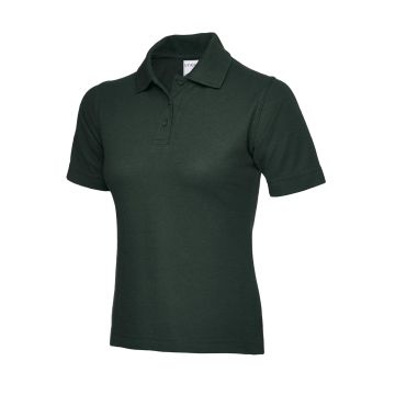 Ladies Active Cotton Poloshirt - Bottle Green - S