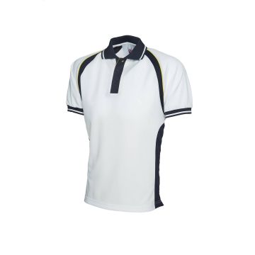 Sports Poloshirt - White/Navy - 2XL