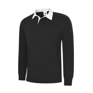 Classic Rugby Shirt - Black - XS
