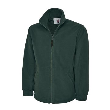 Heavyweight Full Zip Fleece Jacket - Bottle Green - XL