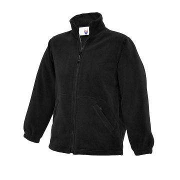 Childrens Classic Full Zip Fleece Jacket - Black - 2 yrs