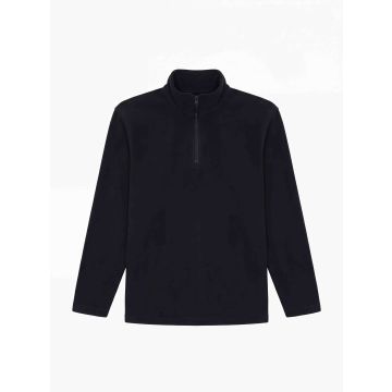 Lightweight Quarter Zip Microfleece Jacket - Black - L