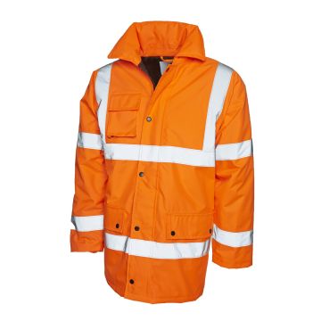 Hi Vis Road Safety Jacket - Orange - M