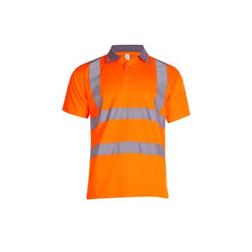 Hi Vis Short Sleeve Polo Shirt - Orange - 4XL
