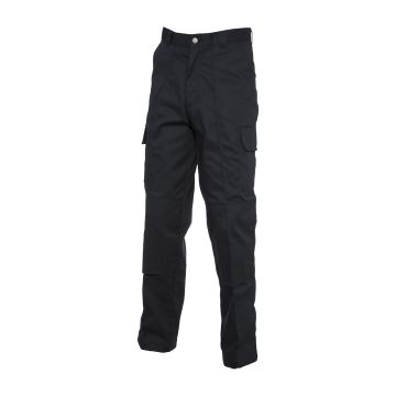 Cargo Trouser with Knee Pad Pockets Regular - Black - 28