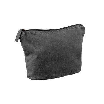 Garment-dyed accessory bag - Vintage Black - One size
