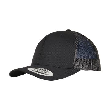 Trucker recycled polyester fabric cap (6606TR) - Black - One size