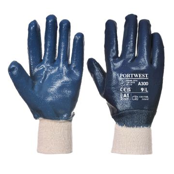 Nitrile Knitwrist - Navy - L