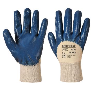 Nitrile Light Knitwrist - Navy - L