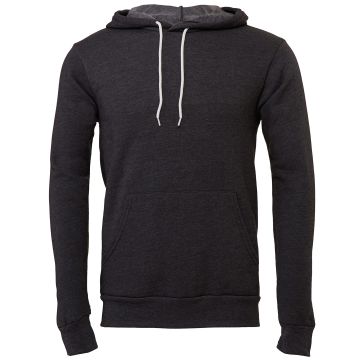 Unisex polycotton fleece pullover hoodie - Dark Grey Heather - 2XL