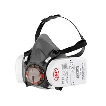 Force 8 Half-Mask with Press To Check - P3 Filters-Black-One Size