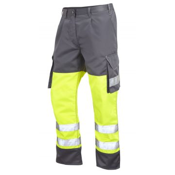 CT01-O Hi Vis Bideford Cargo Trousers Orange/ Navy Yellow/Grey