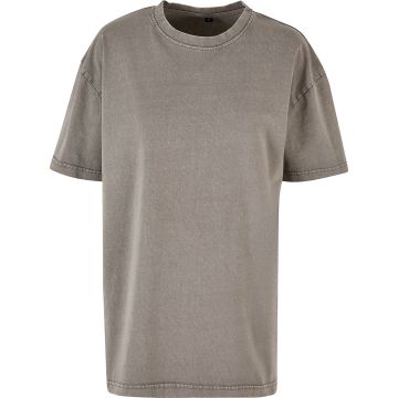 Women�s oversized acid wash tee