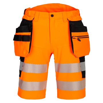 DX4 Hi-Vis Holster Pocket Shorts - Orange/Black - 30