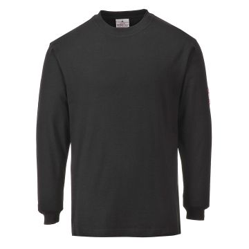 Flame Resistant Anti-Static Long Sleeve T-Shirt - Black - L