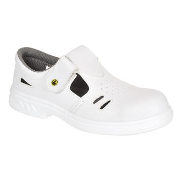 Steelite Ebro Safety Sandal S1 ESD FO SR Class 3 - White - 35