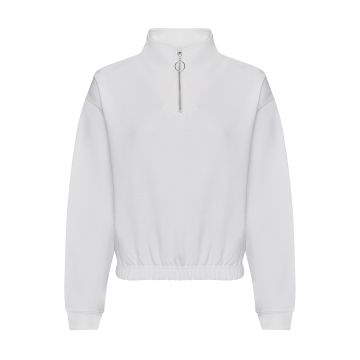 Women's cropped �-zip sweat