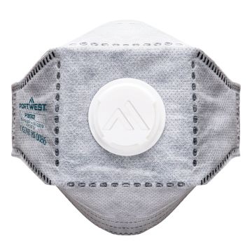 EAGLE FFP3 Valved Carbon Fold Flat Respirator (Pk10) - White -