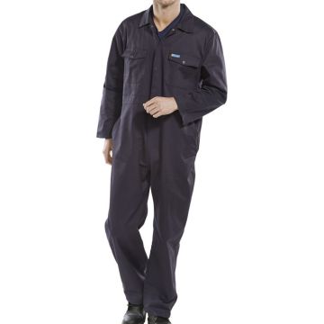 Boilersuit Popper Front Polycotton -Navy-34