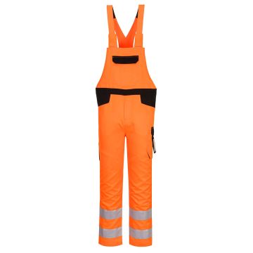 PW2 Hi-Vis Bib and Brace - Orange/Black - L