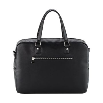 Tailored luxe PU briefcase - Black - One size