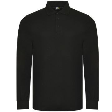 Pro long sleeve polo - Black - 2XL